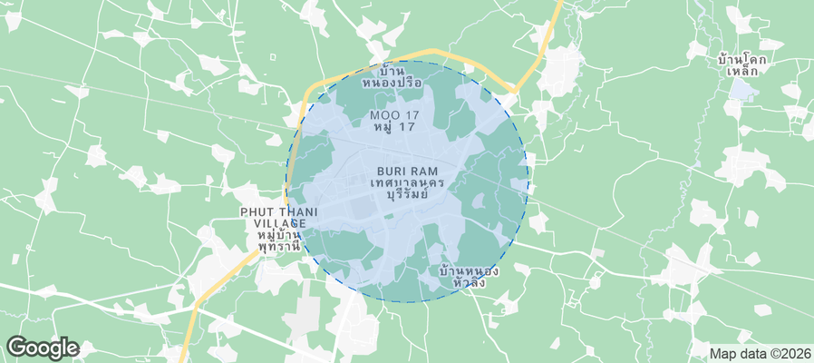 Nai Mueang Airbnb map